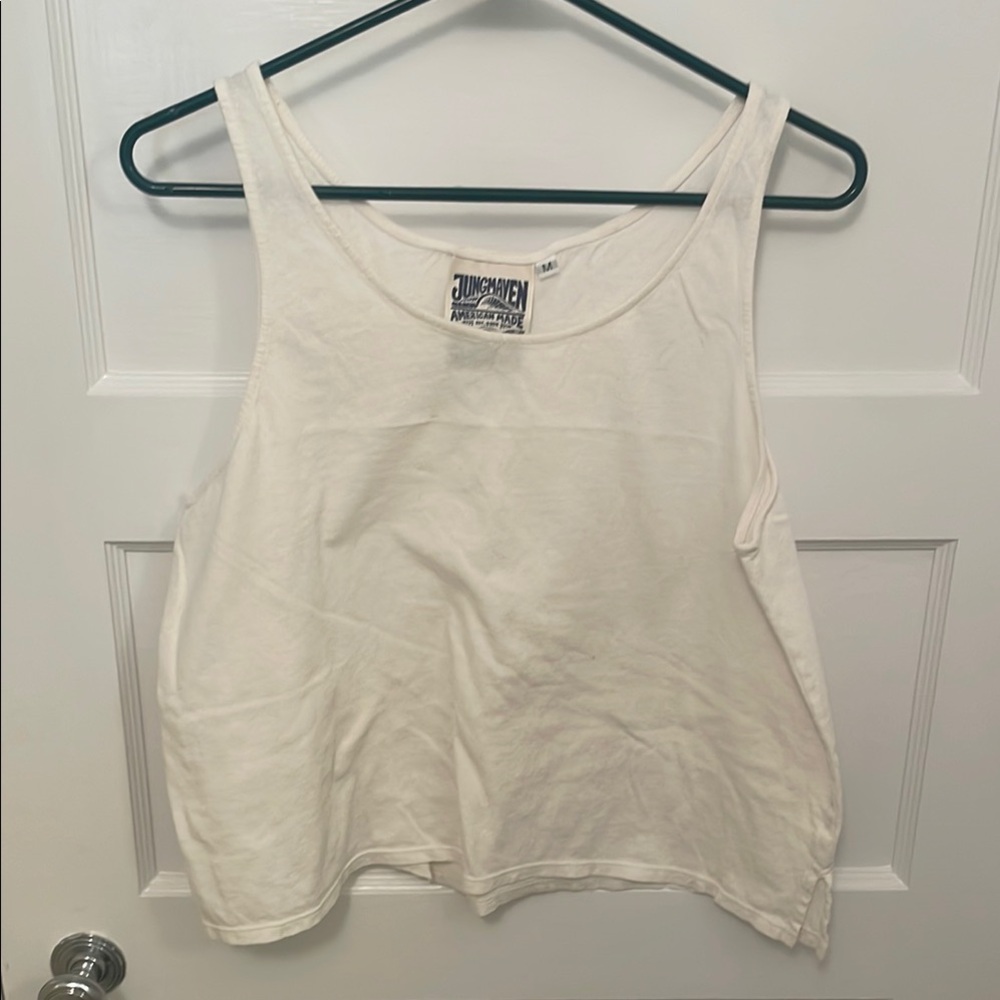 Jungmaven 30 hemp/ 70 cotton off white tank